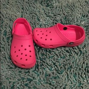 Girls Hot Pink Crocs